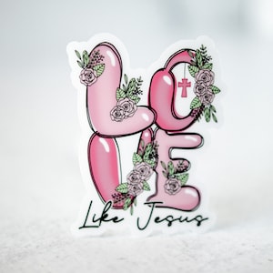 Jesus Sticker, Love Like Jesus, Cute Christian Sticker, Catholic Decal, Bible Journaling Sticker, God Sticker, Motivation Sticker, Phone