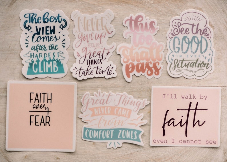 Pack Of 7 Laptop Stickers Computer Sticker Pack Die Cut image 1