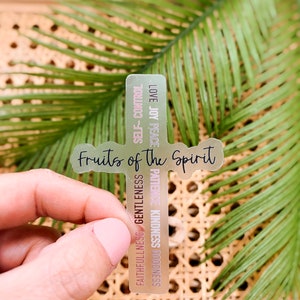 Fruits Of The Spirit, Christian Sticker, Bible Verse Sticker, Religious Sticker, Faith Stickers, Scripture Stickers, Vinyl Waterproof