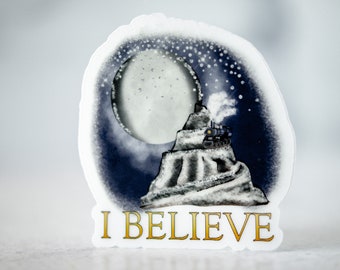 I Believe Sticker, Laptop Decal, Water Bottle Sticker, Waterproof Label, Bumper Sticker, Phone Sticker, Train Sticker, Savannahandjamesco