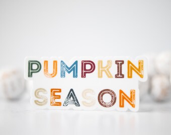 Pumpkin Season Sticker, Fall Sticker, Thanksgiving Decal, Water Bottle Sticker, Window Decal, Car Accessories, Bumper Sticker, Vinyl Sticker