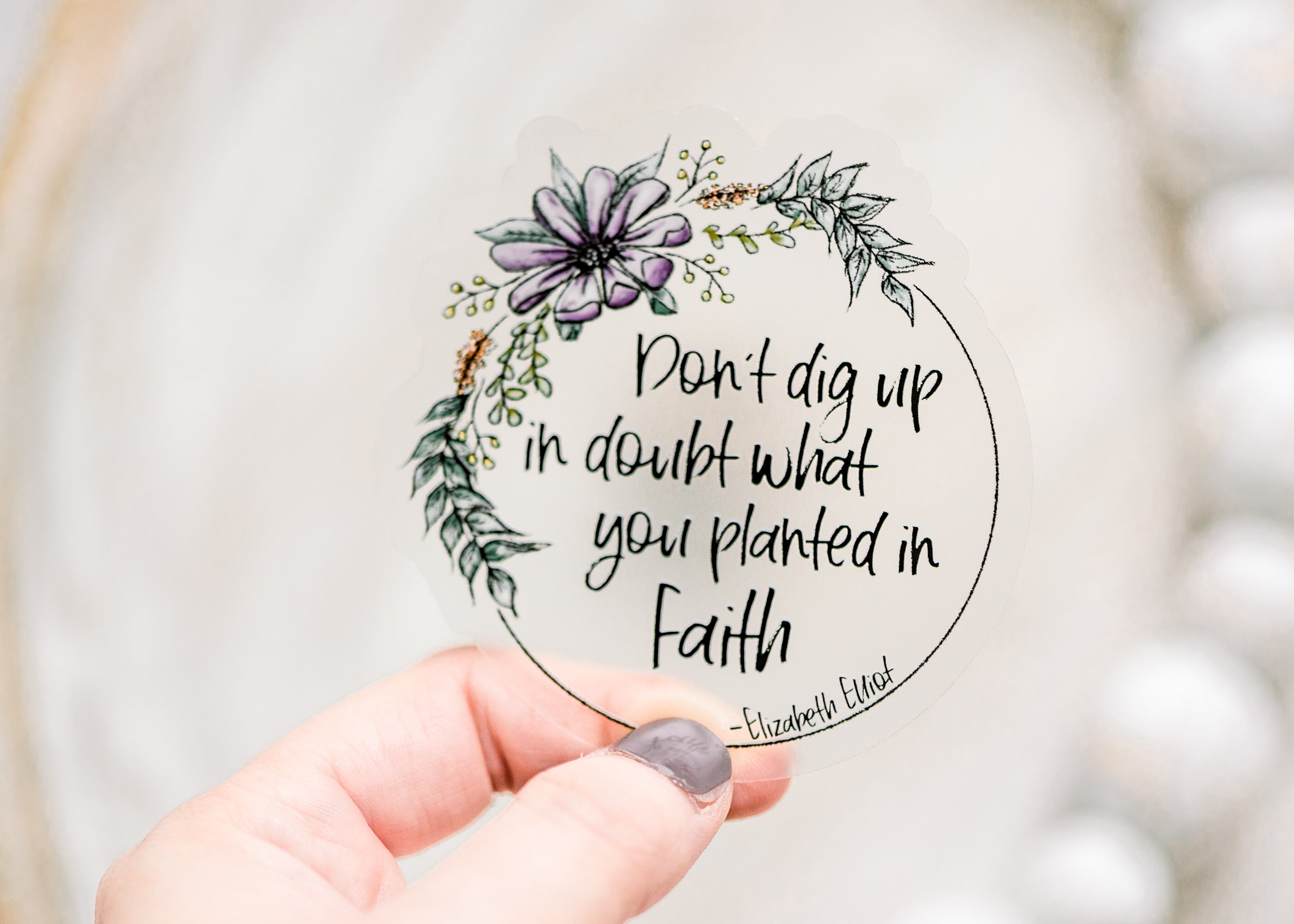  It is Well with My Soul Inspirational Quote Christian Faith  Sticker, 2 Pack Clear Stickers for Laptop Phone Water Bottles : Electronics