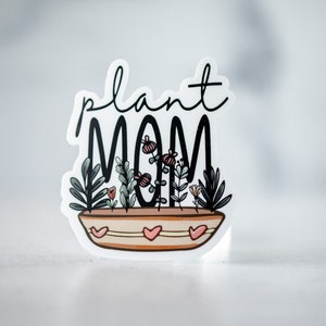 Pflanzen Mama Aufkleber, Blumen Etikett, botanische Aufkleber, Pflanzen Dame Aufkleber, niedlicher Aufkleber, Topfpflanzen Aufkleber, Auto Aufkleber für Frauen, Zimmerpflanze