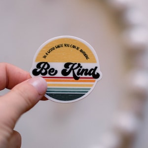 Be Kind, Waterproof Stickers, Water Bottle Stickers, Planner Stickers, Car Stickers, Be Kind Retro Stickers, Bulk Stickers