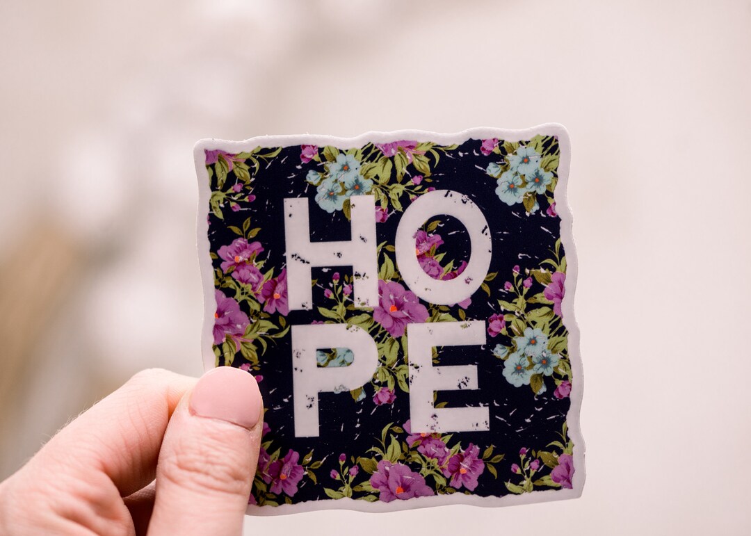 Project Hope Sticker Hope Floral Sticker: Waterproof Vinyl Decal - Etsy