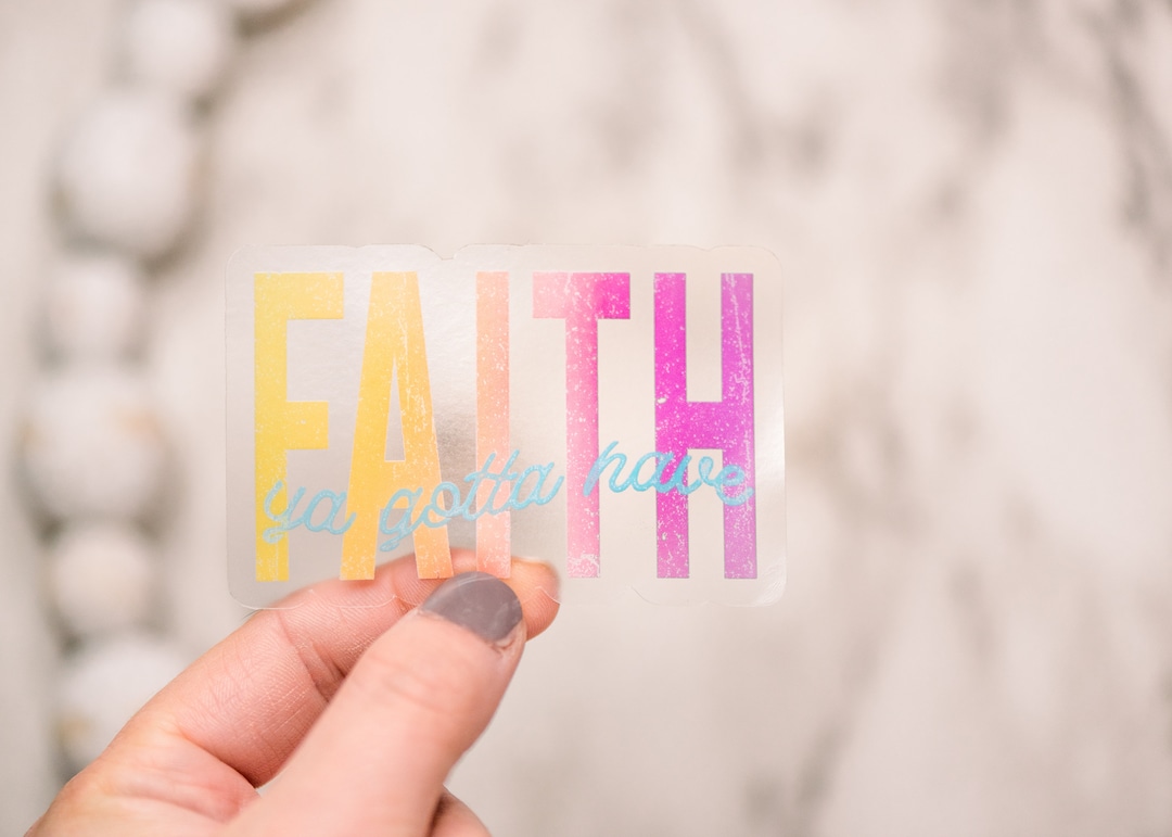 Faith Sticker: Waterproof Vinyl Christian Decal - Etsy