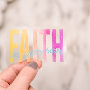 Religious Sticker, Christian Sticker, Bible Sticker, Faith Sticker, Scripture Decal Water Bottle, Inspirational Sticker, Clear Bible Sticker