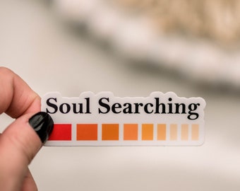 Soul Searching Sticker, Probably Valentines, Mini Romantic Sticker, Coffee Mug Sticker, Laptop Label, Galentines Day Gift, Best Friend Gift