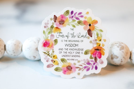 Floral Christian Car Decal: Bible Verse Waterproof Sticker