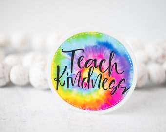 Teach Kindness Sticker, Colorful Decal, Car Accessories, Bumper Decal, Education Sticker, Water Bottle Sticker, Back To School Mentor Decal