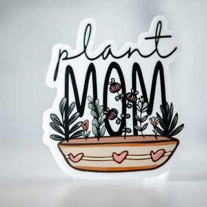 Pflanze Mama Aufkleber, Autozubehör, Fenster Aufkleber, Handy Aufkleber, Vinyl Aufkleber, Geschenk für Pflanzenliebhaber, Laptop Aufkleber, wasserfest