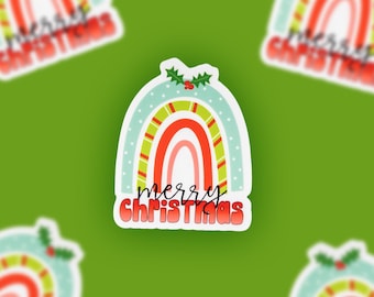 Merry Christmas Sticker, Holiday Decor Gifts, Winter Style Gifts, Christmas Gift, Christmas Wrapping Labels, Small Gift, Stocking Stuffer