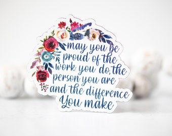 Car Magnet, Social Worker Magnet, Social Worker Gift, Floral Magnet, Mental Health Magnet, Office Decor, Labor Day Gift, Inspirational