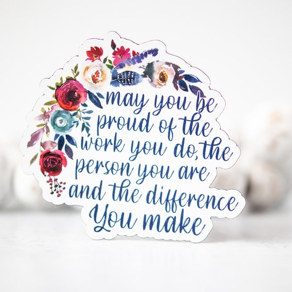 Car Magnet, Social Worker Magnet, Social Worker Gift, Floral Magnet, Mental Health Magnet, Office Decor, Labor Day Gift, Inspirational