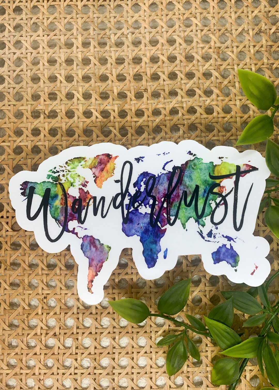6 Wanderlust Label Decal, White Vinyl Sticker, Christian Car Sticker
