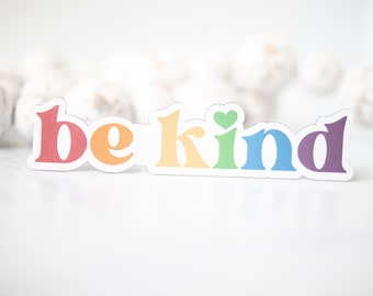 Be Kind Magnet, 3" Magnet, Rainbow Magnet, Inspirational Magnet, Encouraging Magnet, Car Accessories, Motivational Magnet, Fridge Magnet