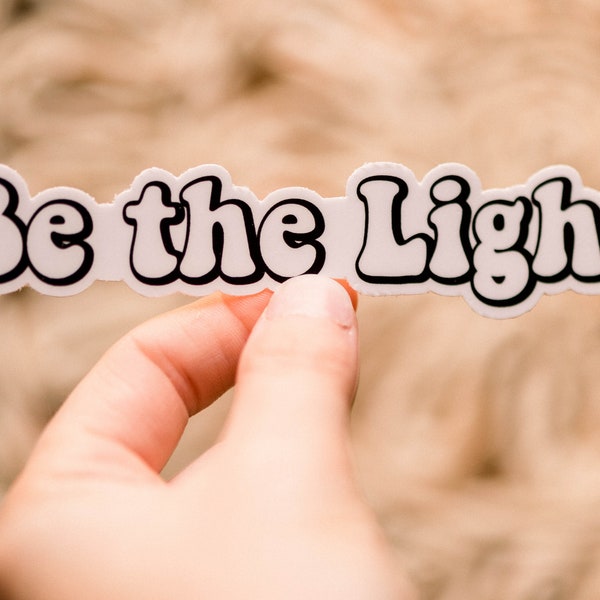 Pack of 50 - Be The Light Christian Sticker, Clear Sticker, Vinyl Sticker, Bible Journal Sticker, Bible Journal Sticker