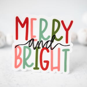 Weihnachten Aufkleber, Frohe und helle Aufkleber, Urlaub Aufkleber, Weihnachten Aufkleber, Laptop Aufkleber, Wasserflasche Aufkleber, Auto Aufkleber, Weihnachtsgeschenk