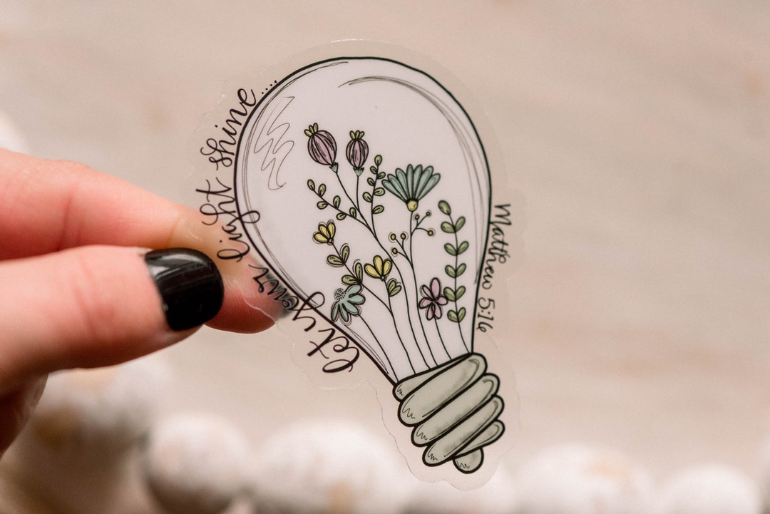 Let Your Light Shine Sticker: Christian Waterproof Vinyl Decal - Etsy