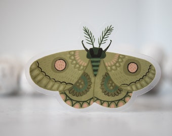 Brown Clear Butterfly Sticker, Car Vinyl Decal, Laptop Sticker, Notebook Sticker, Butterfly Decal, Die Cut Sticker, Aesthetic Sticker