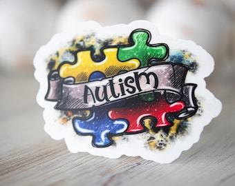 Autism Sticker For Water Bottle, Autism Awareness Sticker, Car Decal, Laptop Stickers, Autism Bumper Decal, Autism Mom Sticker, Vinyl Decal