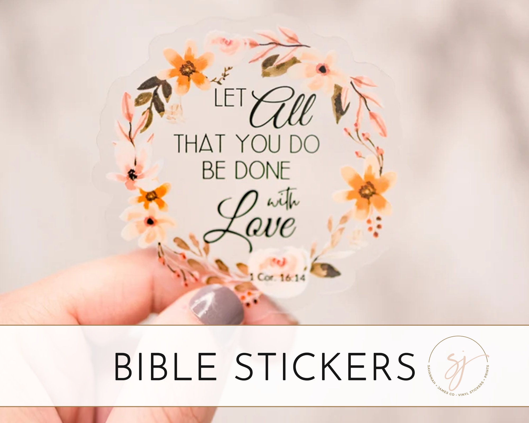  1000 PCS Bible Verse Stickers, Clear Inspirational