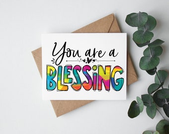 You Are A Blessing Card, Teacher Appreciation Card, Thank You Card, Social Worker Gift, Teacher Gift, Greeting Card, Mentor Thank You Card