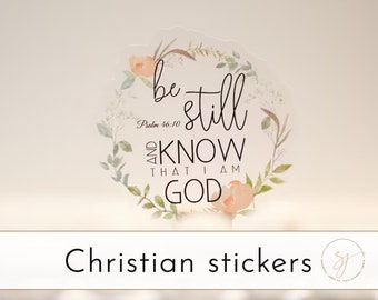 Be Still Car Decal, Psalm 46:10, Be Still And Know That I Am God, Car Decal, Bumper Sticker, Waterproof Label, Bible Verse Sticker,Christian