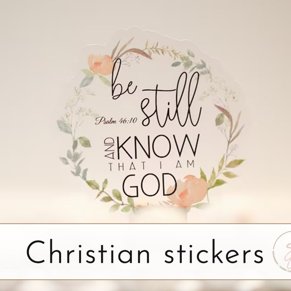 Be Still Car Decal, Psalm 46:10, Be Still And Know That I Am God, Car Decal, Bumper Sticker, Waterproof Label, Bible Verse Sticker,Christian