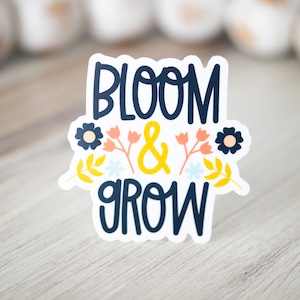 Sticker bouteille d'eau Bloom & Grow, Sticker gentillesse, Sticker pour téléphone, Sticker positif, Sticker pastel, Sticker citation, Sticker gourde