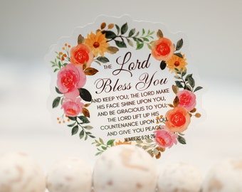 Bible Verse Sticker, Religious Decal, Scripture Sticker, The Lord Bless You Sticker, Faith Sticker, Computer Decal, Christian Sticker, Vinyl