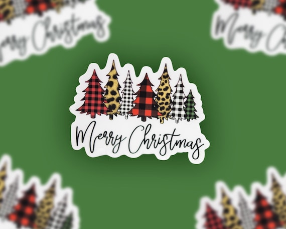 Merry Christmas Vinyl Sticker, Christmas Wrapping Label, Holiday Party Supplies, Christmas Party Supplies, Holiday Party Decor, Festive