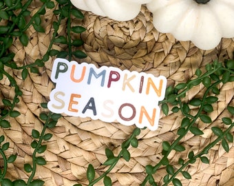Pumpkin Season Clear Sticker, Winter Car Sticker, October Car Decal, Die Cut Sticker, Vinyl Sticker