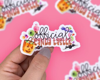 Official Candy Taster Sticker: Waterproof Halloween Car Decal