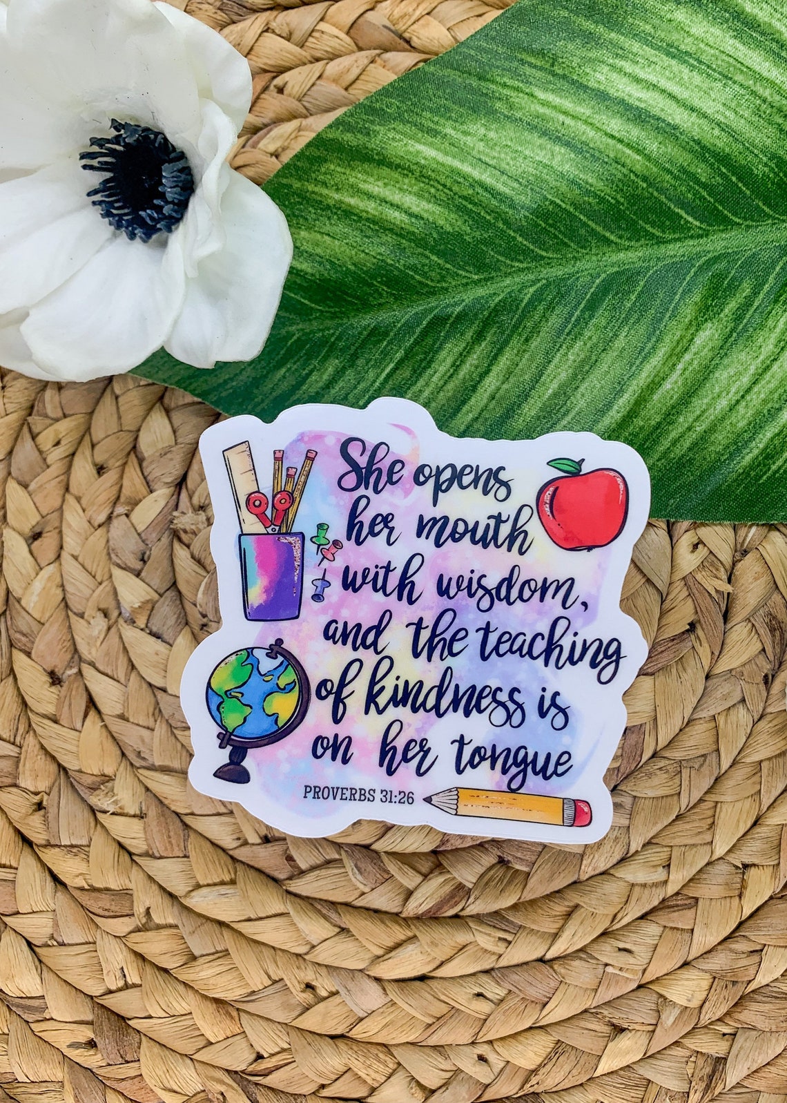 Teacher Stickers Christian Teacher Gift Teacher Appreciation Etsy
