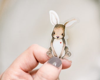 Bunny Sticker, Year Of The Rabbit Sticker, Lunar New Year, Kawaii Sticker, Cute Bunny Label, Notebook Label, Woodland Animal Sticker,Macbook