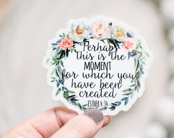 Christian Quote Sticker, This Is The Moment Sticker, Christian Sticker, Vinyl Label, Faith Sticker, Scripture Decal Bible Journaling