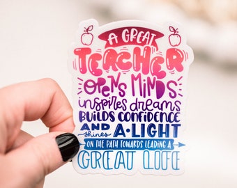 Teacher Sticker, Die Cut Label, Teacher Car Decal, Social Worker Sticker, Educational Label, Water Bottle Sticker, Teacher Labor Day Vinyl