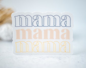 Pack Of 50 Stickers, Mama Decal, Mom Sticker, Stacked Sticker, Mother Stickers, Mom Gift, Laptop Vinyl Sticker, Clear Label,Laptop Decal