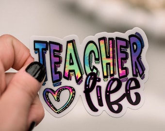 Teacher Life Sticker, Teacher Car Decal, Laptop Stickers, Tumbler Sticker, Teacher Gift, Social Worker Label, Waterproof Vinyl Decal