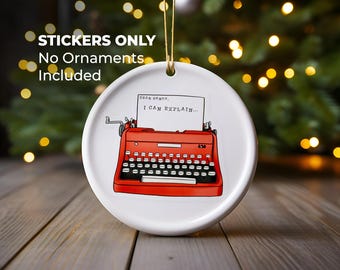 Dear Santa, I Can Explain, Funny Holiday Sticker, Funny Christmas Sticker, Christmas Ornament Stickers, Water Bottle Decal, Laptop Sticker