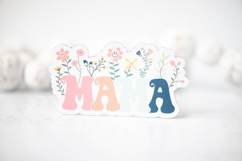 Adesivo "Mamãe", Presente para o Dia das Mães, Adesivo para Garrafa de Água, Adesivo de Vinil, Adesivo para Carro, Adesivo sobre Maternidade, Adesivo para Agenda, Adesivo à Prova d'Água Magnet