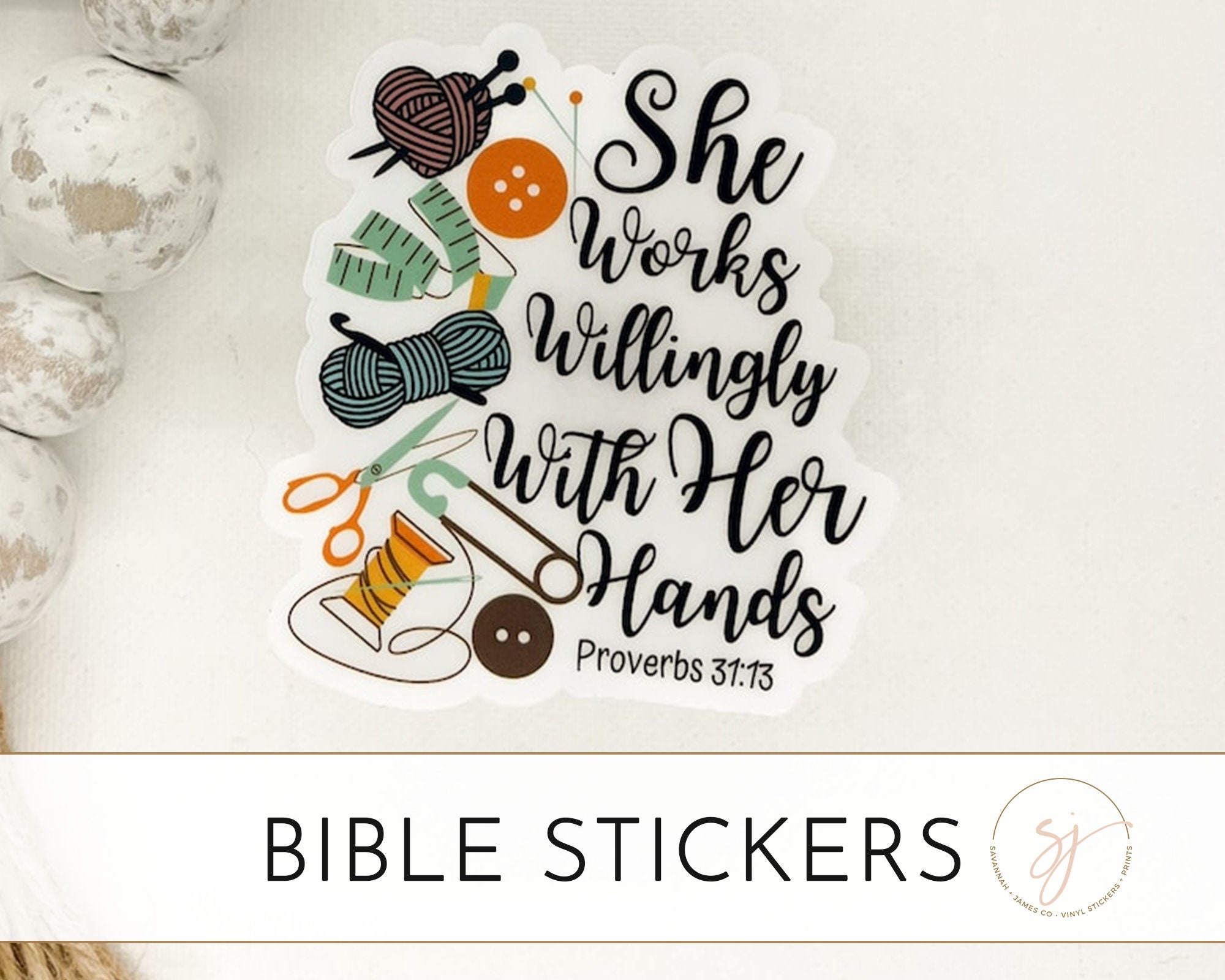 Proverbs 31 Woman Sticker 2.8x3.4in Catholic Silhouette Sticker Christian  Water Bottle Stickers Christian Laptop Stickers 