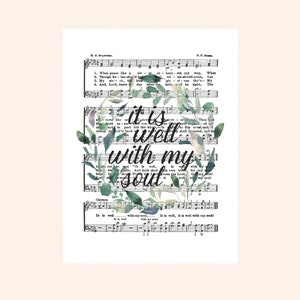 Christian Sticker, Bible Verse Sticker, Christian Hymn Decal, It Is Well With My Soul, Bible Journaling Sticker, Religious Gift, Jesus Decal