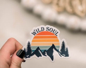 Pack of 50 - Wild Soul Retro Sticker, Pastel Sticker, Vinyl Sticker, Empowerment Sticker, Planner Sticker, Gift For Her