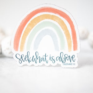 Seek What Is Above Magnet, Rainbow Magnet, Bible Verse Magnet, Faith Magnet, Religious Magnet, Christian Magnet, Jesus Magnet, Best Friend