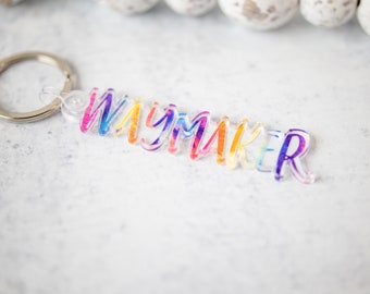 Waymaker Rainbow Keychain, Christian Keychain, Inspirational Keychain, Keychain, Gift For Her, Friend Gift