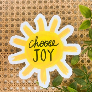 Choose Joy Sticker, Vinyl Sticker, Women Car Accessories, Mental Health Matters, Encouraging Sticker, Girly Decal,Removable Sticker,Positive