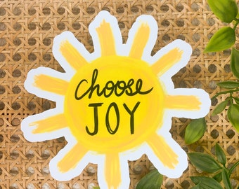 Choose Joy Sticker, Vinyl Sticker, Women Car Accessories, Mental Health Matters, Encouraging Sticker, Girly Decal,Removable Sticker,Positive