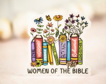 Women Of the Bible Sticker, Christian Women Sticker, Bible Journal Decal, Laptop Label, Quite Time Journal Gift, Waterproof, Gift For Her